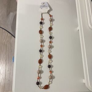 Wearit Declareit Long Bohemian Seed Bead Chunky Beaded Necklace Orange